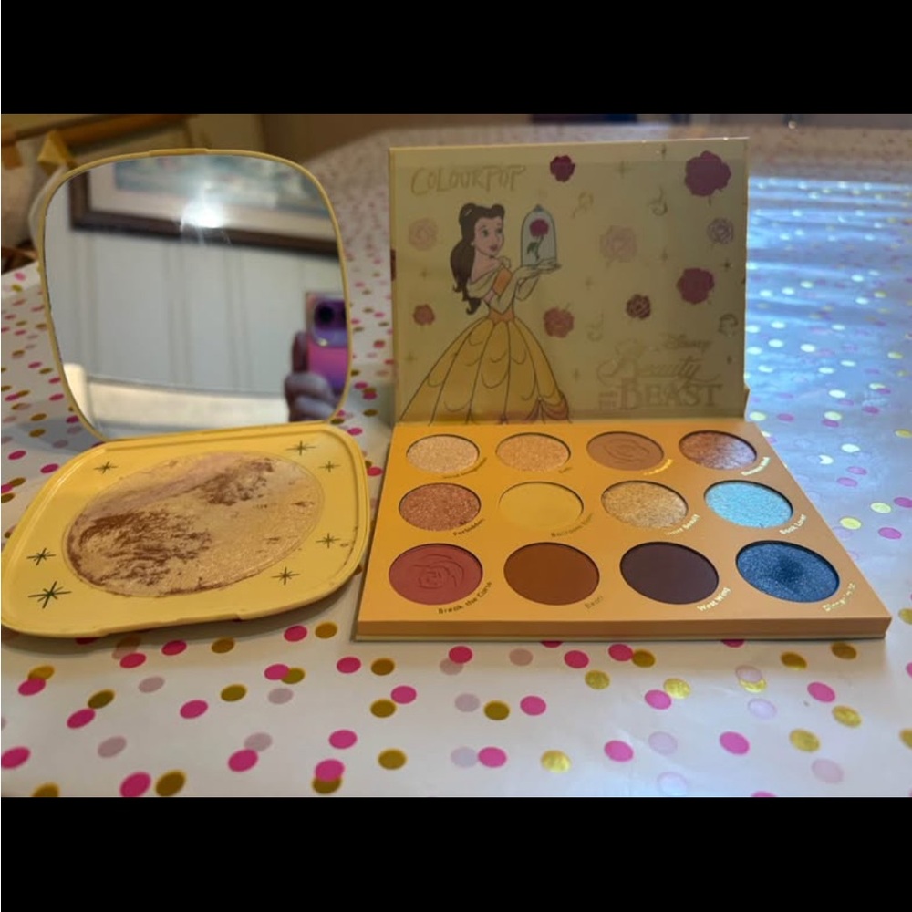 ColourPop Beauty and the Beast Eyeshadow Palette — Yellow, Brown, Gold, Blue